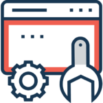 Icono de herramientas para mantenimiento web